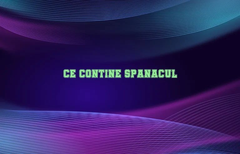 ce contine spanacul