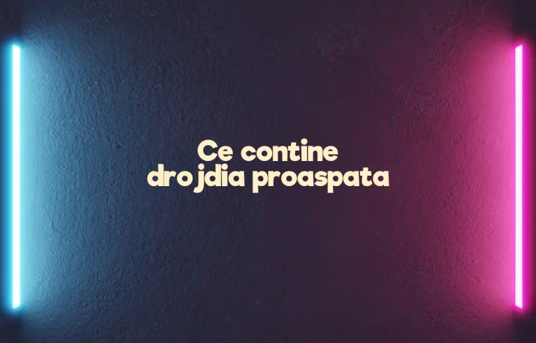 ce contine drojdia proaspata