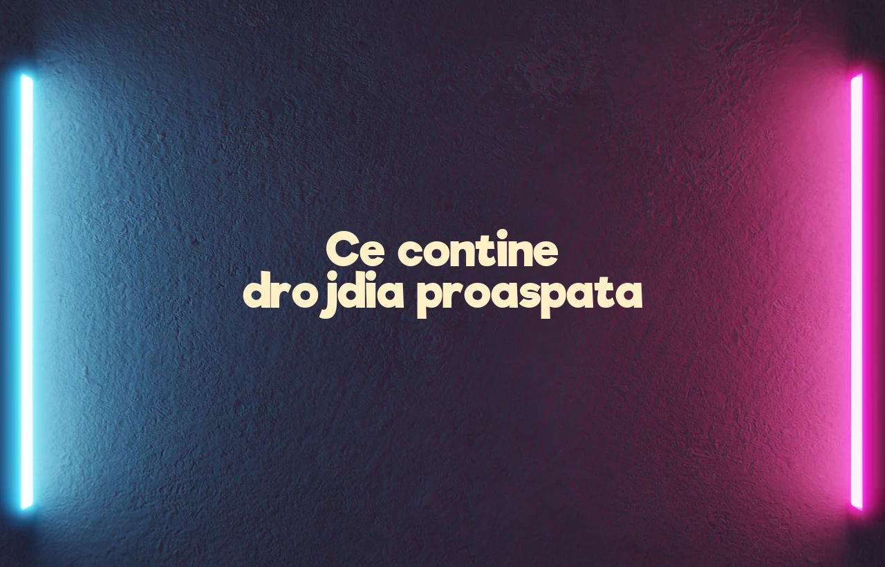 ce contine drojdia proaspata