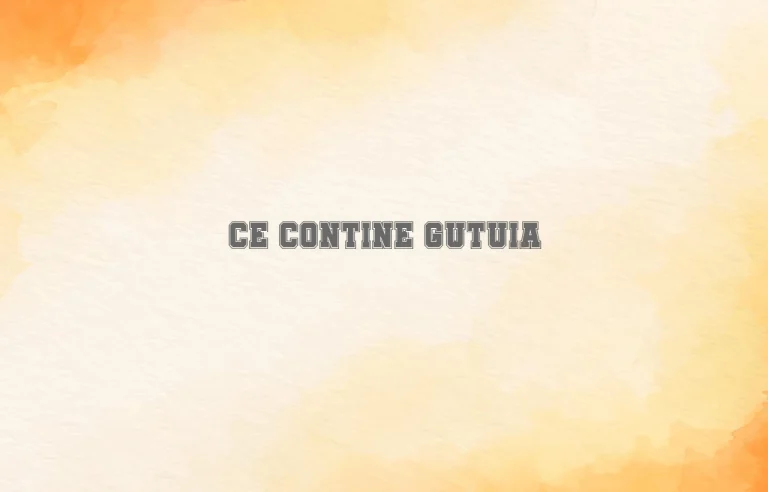 ce contine gutuia