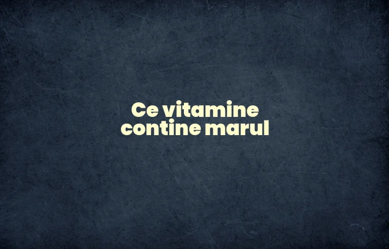 ce vitamine contine marul