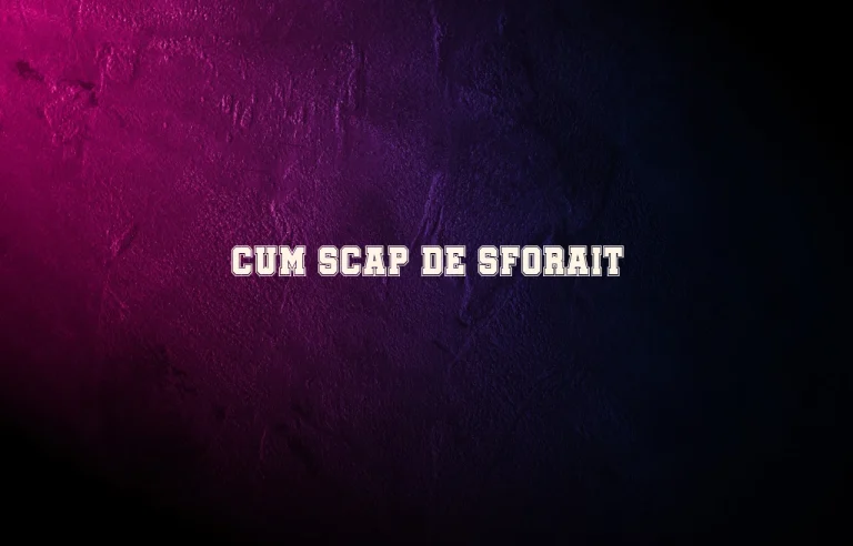 cum scap de sforait