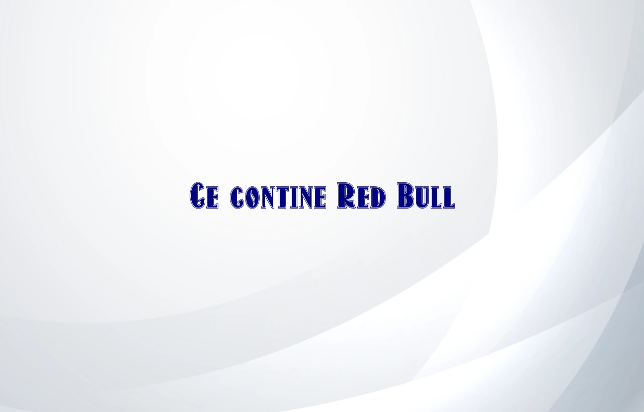 ce contine red bull