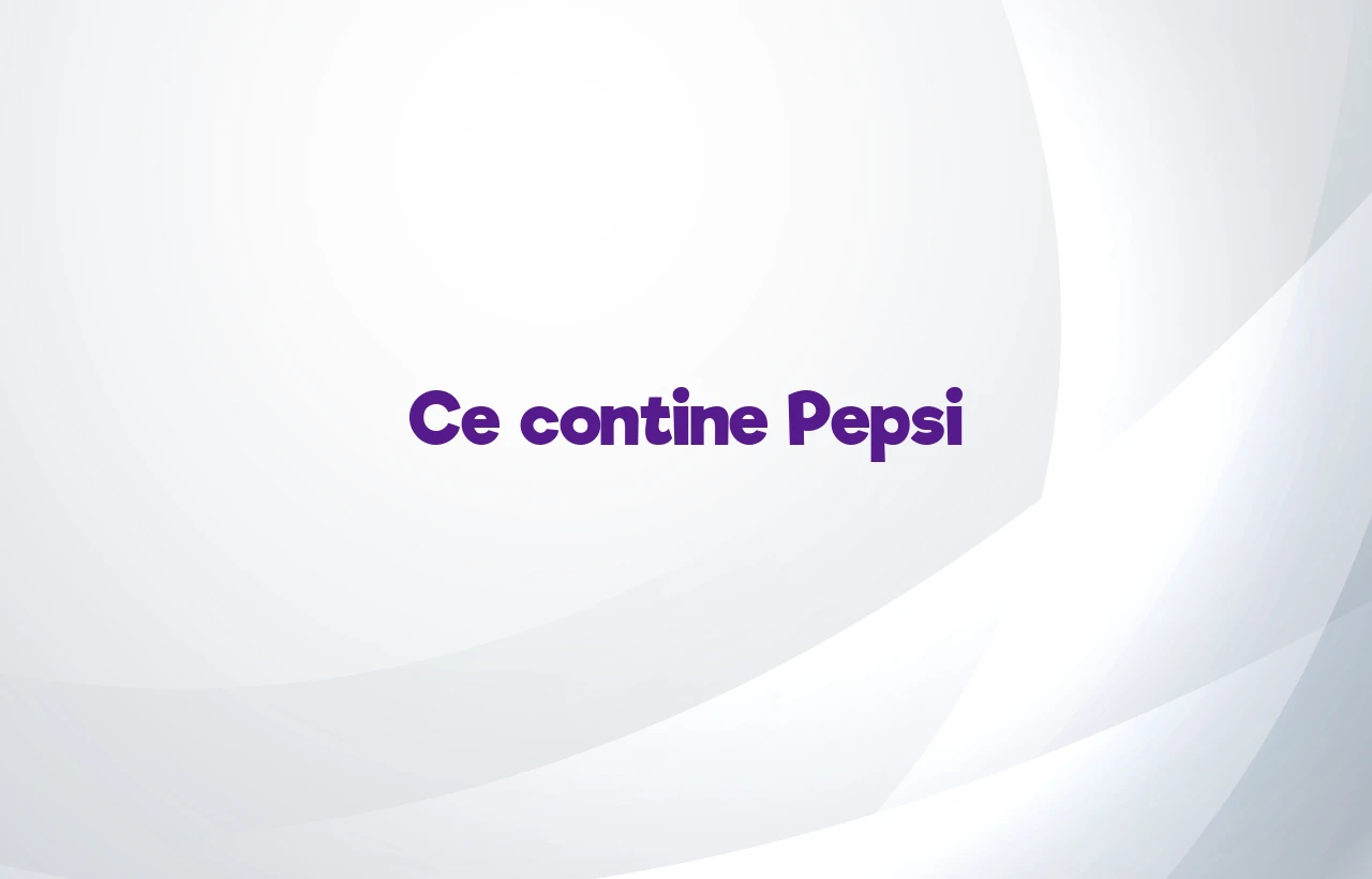 ce contine pepsi
