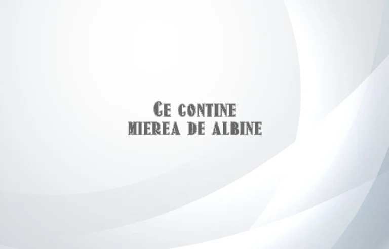 ce contine mierea de albine